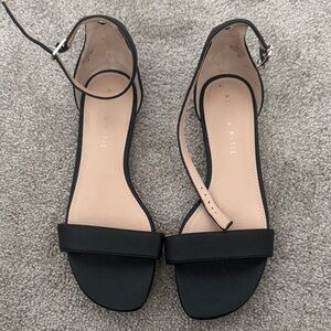 Kelly & Katie Black Ankle Strap Sandals